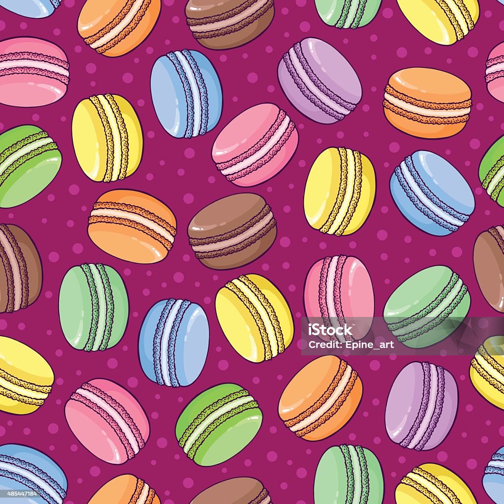Vector seamless macaroon pattern on bright background. Vector seamless macaroon pattern on bright background. Great to promote your business or for packaging 2015 stock vector