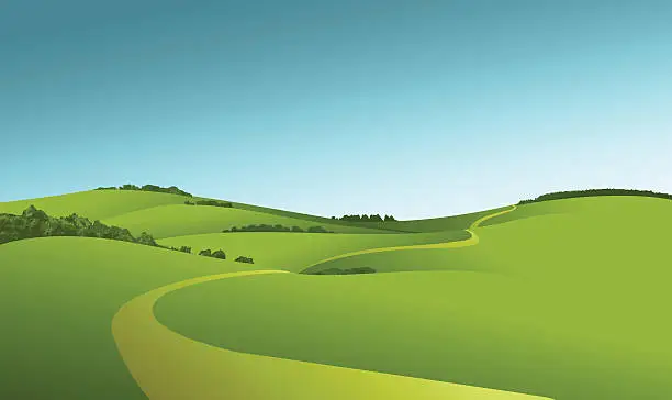 Vector illustration of Rural landscape