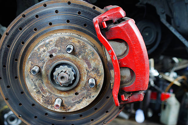 istock Close up of car brake 485449405