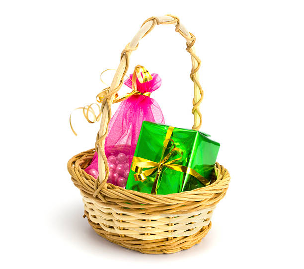 istock Basket with gifts 485449605