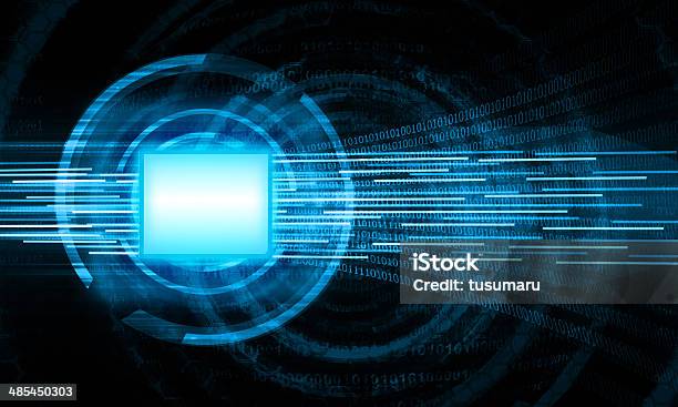 Blue Central Processing Unit Tło Abstrakcyjne - zdjęcia stockowe i więcej obrazów Chip komputerowy - Chip komputerowy, Procesor, Abstrakcja