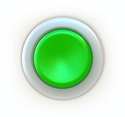 Green Button Isolated on White