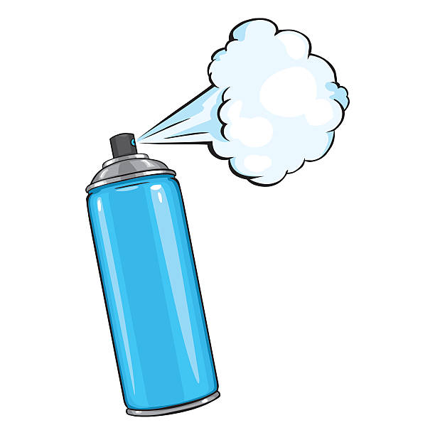 illustrations, cliparts, dessins animés et icônes de vecteur dessin bleu avec de la peinture aérosol spray - spray paint vandalism symbol paint