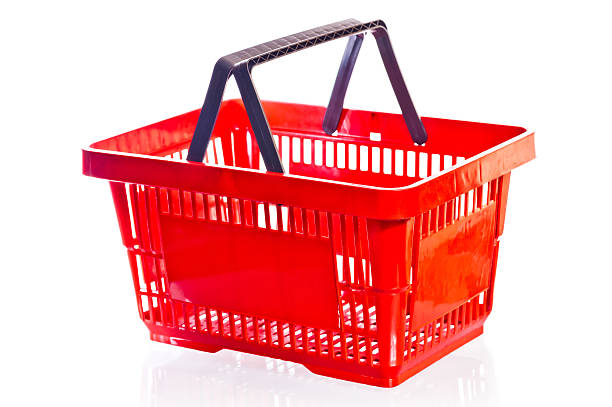 istock shooting an empty shopping cart in the studio 485450805