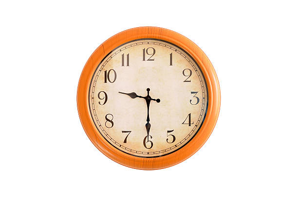 isolado relógio mostrando 09:30 horas - clock face clock deadline human hand imagens e fotografias de stock