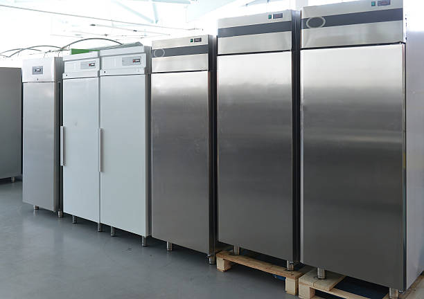 istock Rows of modern fridges in a store 485454932