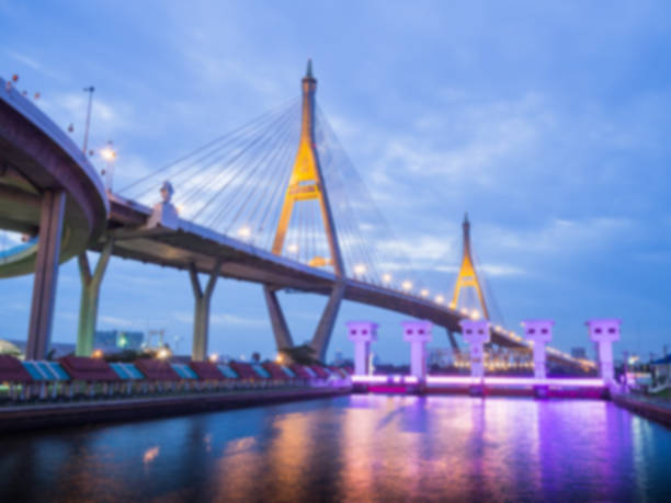 istock twilight Bhumibol Bridge and floodgate 485455024