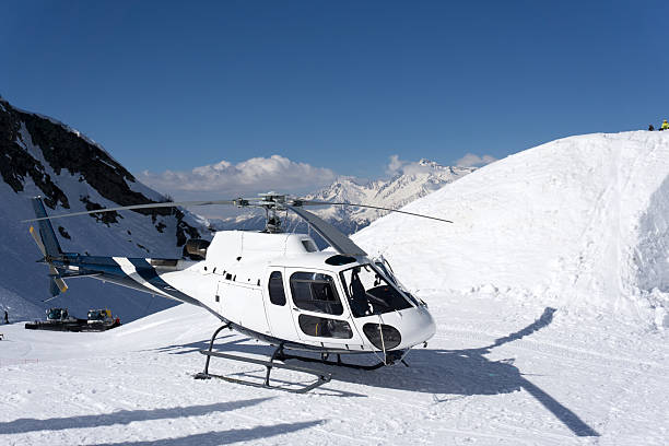 istock White rescue helicopter parked in the mountains 485457766