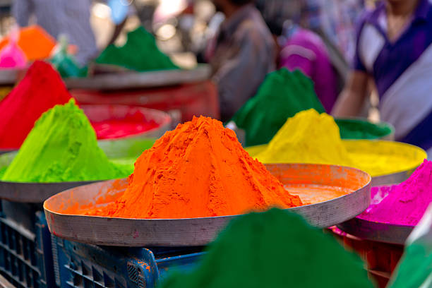 istock Holi powder for sale in India 485458408