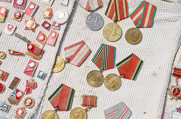 istock many vintage Soviet Union (former Russia) badge,USSR 485458866