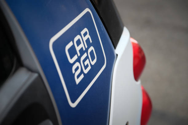 Turin, Italy - August 22, 2015: Detail of a parked Daimler Smart Vehicle from the \
