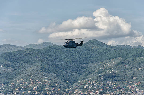 istock Helicopter of the navy off the coast 485464414