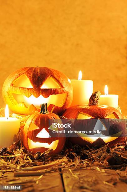 Halloween Pumpkins Stock Photo - Download Image Now - 2015, Acorn, Autumn