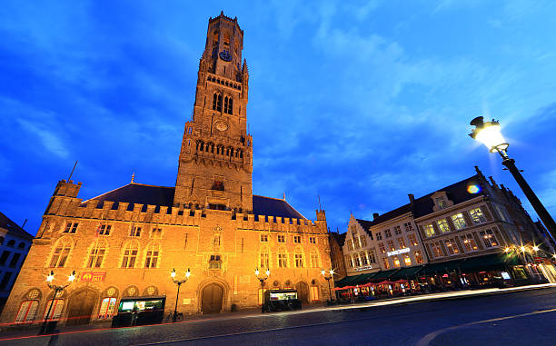istock The Belfry or Belfort octagonal belltower. 485465934