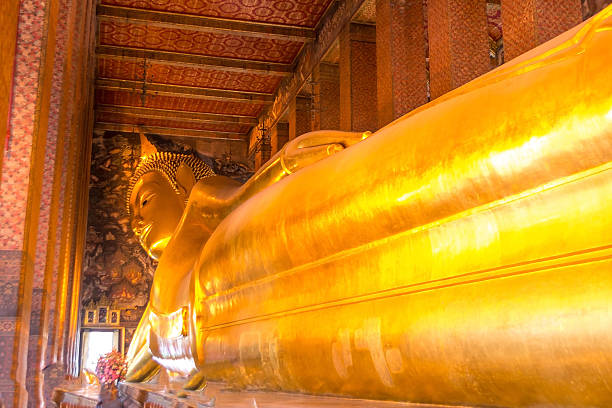 istock Reclining Buddha gold statue ,Wat Pho, Bangkok, Thailand 485468455