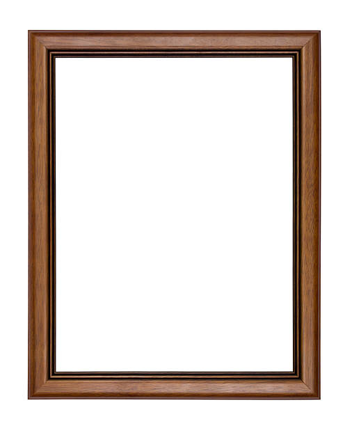 istock Wooden picture frame on white background. 485469001