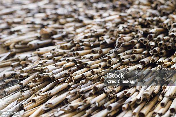 Weathered And Dirty Thatched Roof Straw Closeup Stock Photo - Download Image Now - 2015, Abstract, Architecture