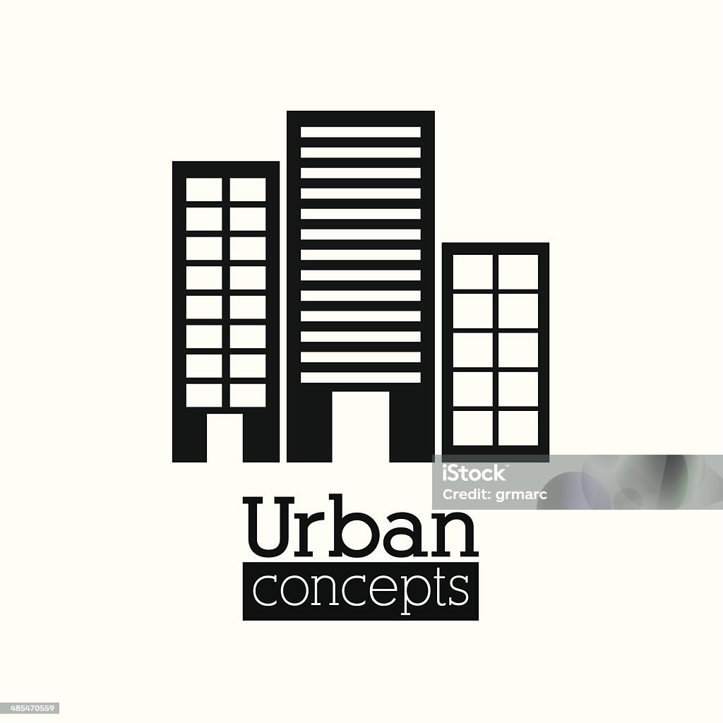 Urban Design Urban design over white background, vector illustration Building Exterior stock vector