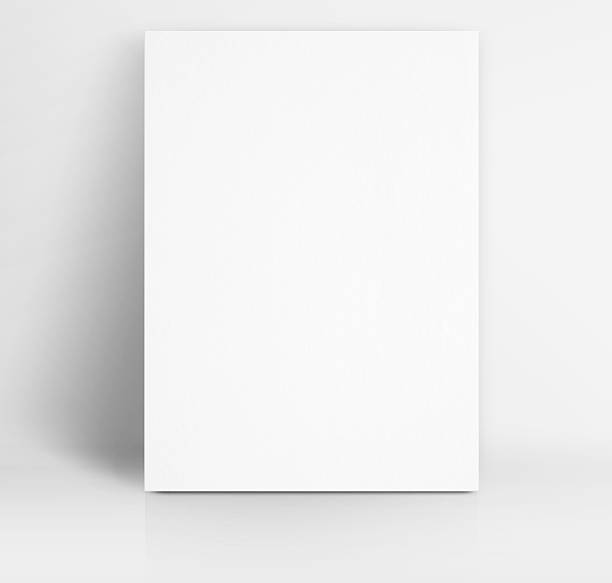 istock Black White paper poster lean at white studio room 485471826