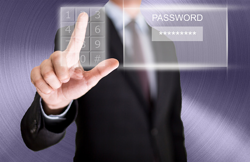 businessman log in password