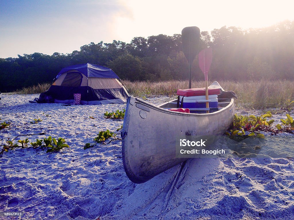 Ilha Campsite no Parque nacional de Everglades - Royalty-free Acampar Foto de stock