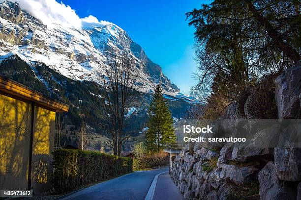 Road To Base Mountain Stock Photo - Download Image Now - 2015, Backpacker, Grindelwald