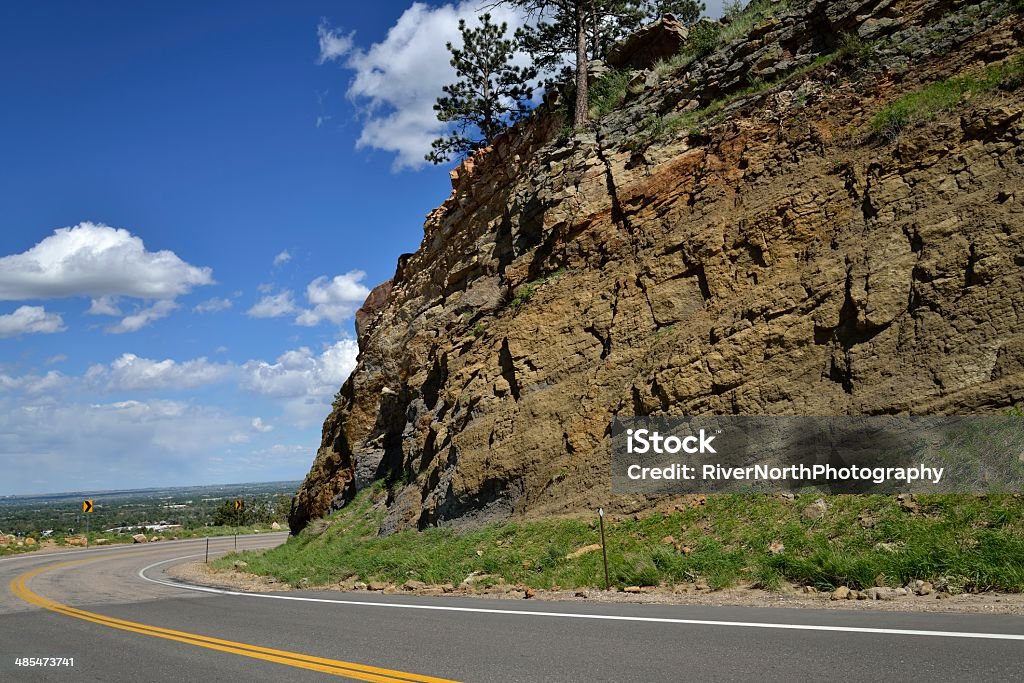 Rocky Mountain Road A winding road in the rocky mountains, just outside of Fort Collins, Colorado. Beauty In Nature Stock Photo