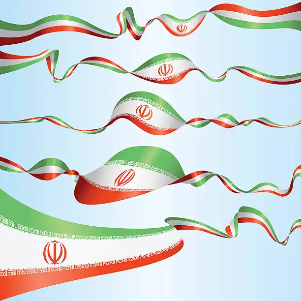 Vector illustration of Iranian Banners