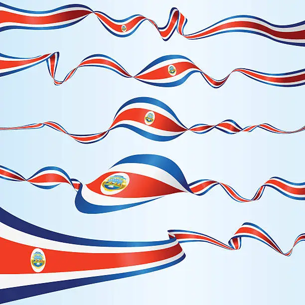Vector illustration of Costa Rican Banners