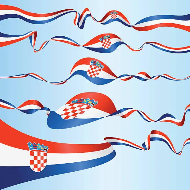 Vector illustration of Croatian Banners