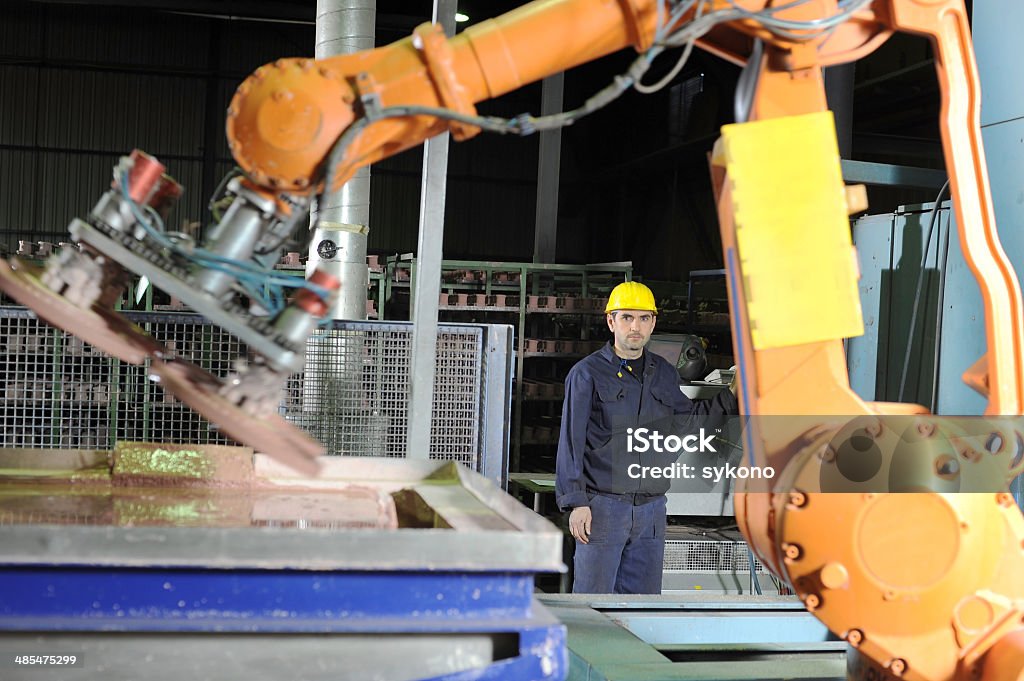 Betrieb große industrielle mischen machine - Lizenzfrei Handhaben Stock-Foto