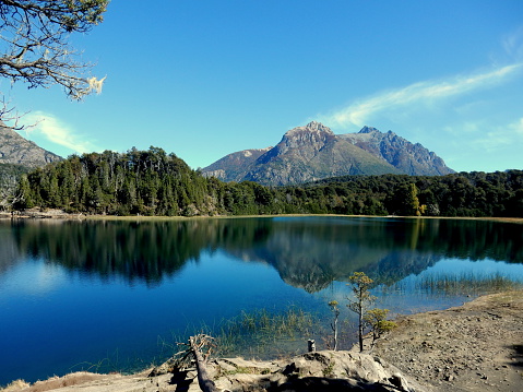 Great view over a lake in Llao Llao National Park near Bariloche, Argentinia.