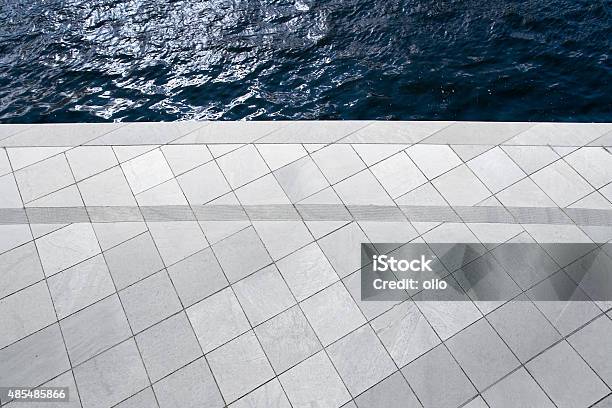 Promenade At The River View From Above Stock Photo - Download Image Now - 2015, Abstract, Architectural Feature