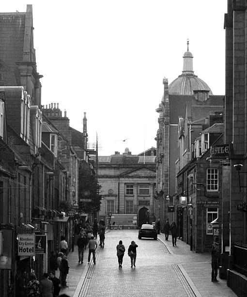 Belmont Street Aberdeen Culture rich Belmont Street in Aberdeen, black and white aberdeen scotland photos stock pictures, royalty-free photos & images