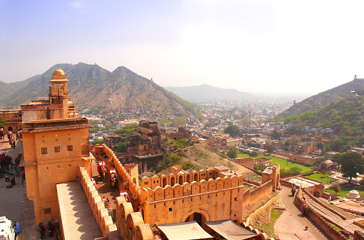 Amber Fort near Jaipur, Rajasthan, India. Unesco World Heritage Site