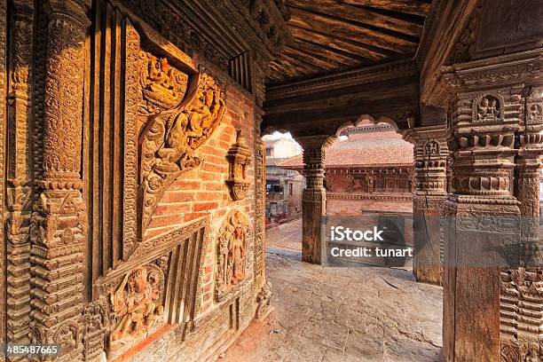 Columns Of A Temple In Patan Durbar Square Kathmandu Nepal Stock Photo - Download Image Now