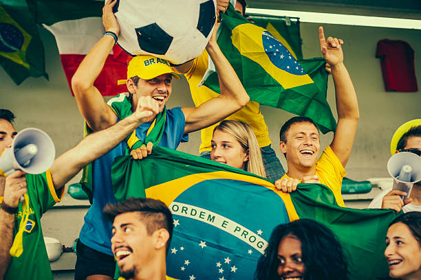istock Brazil Supporters at the Stadium 485487775
