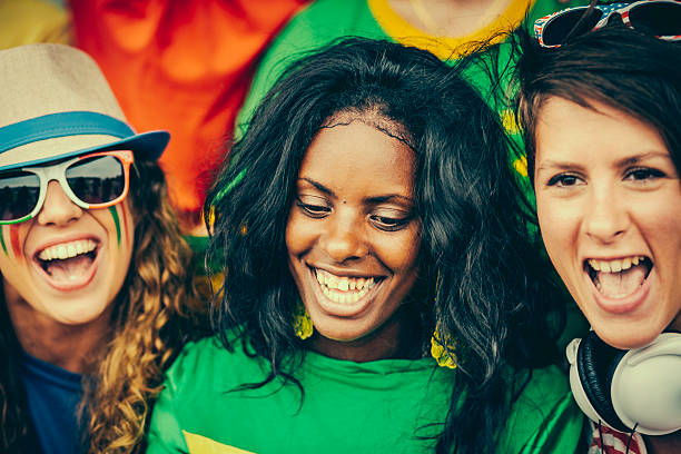 istock Female Supporters of Different Nationality 485487787