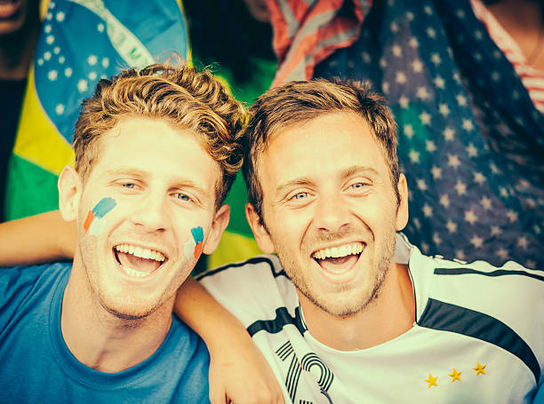 istock Germany and Usa Supporters at the Stadium 485487831