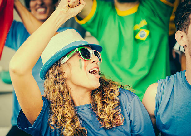 istock Female Italy Supporter at the Stadium 485487893