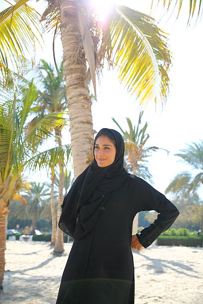 istock Emirati woman on the beach 485487998