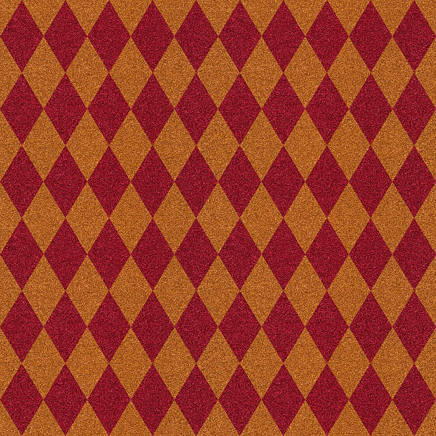 istock Seamless red and gold diamond pattern on glitter paper 485488482
