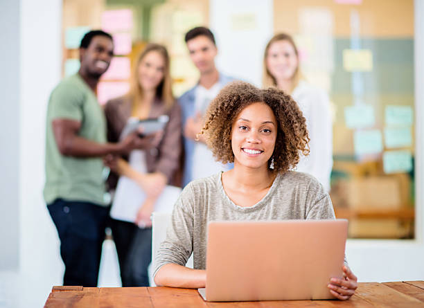 istock Female entrepreneur working online 485488683