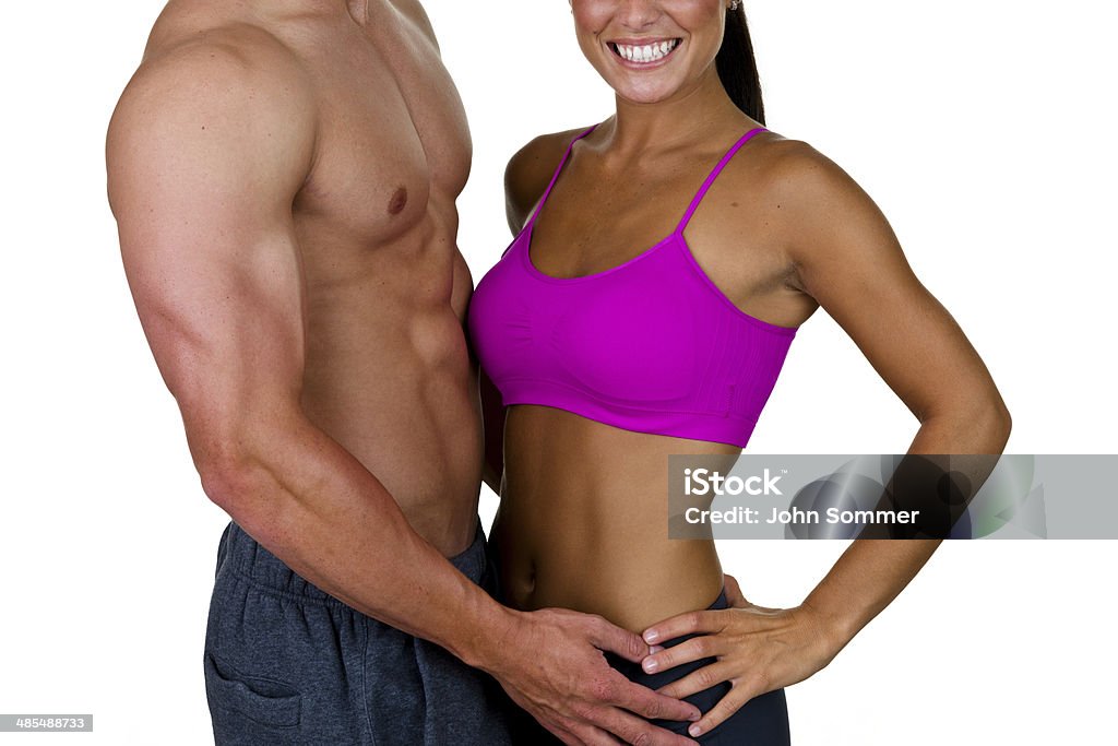 筋肉の男性と女性 - カットアウトのロイヤリティフリーストックフォト