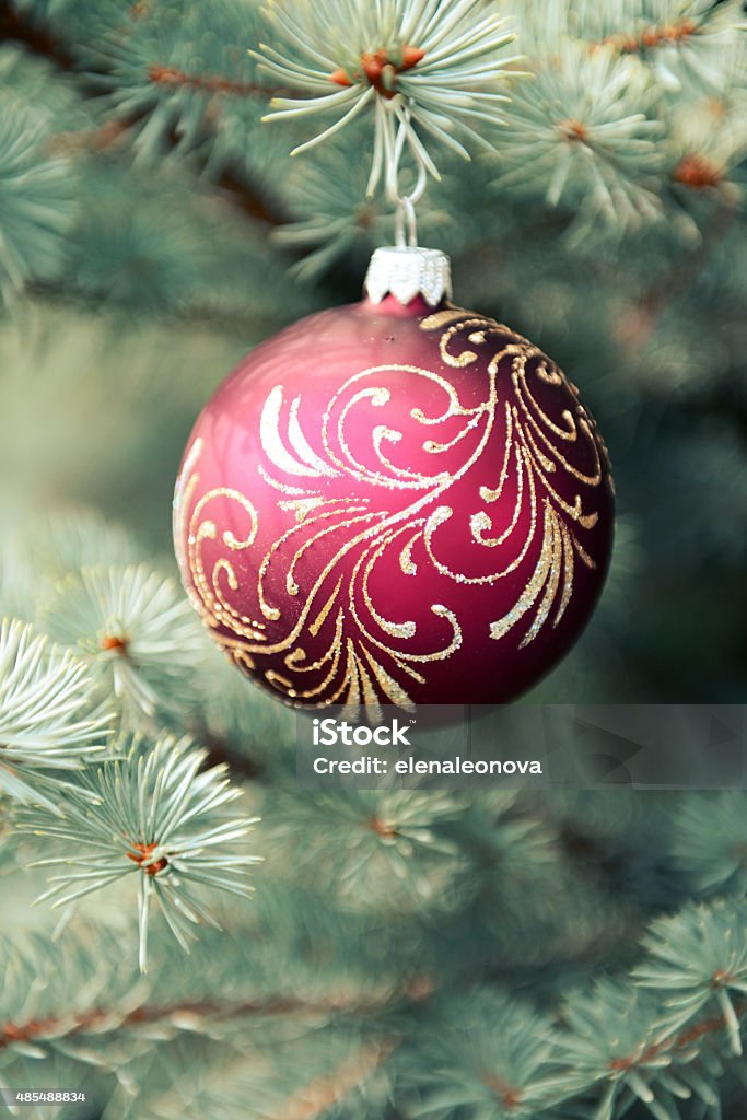 Christmas ball Christmas-tree decorations  2015 Stock Photo