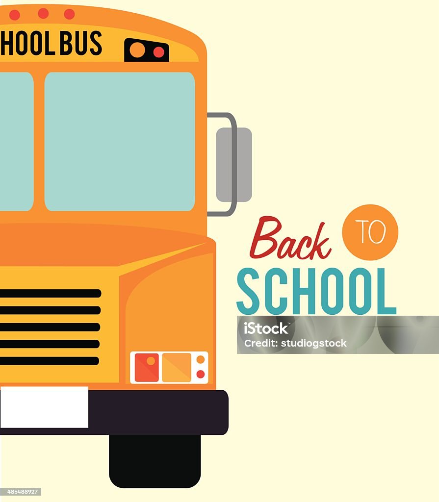 back to school back to school over beige background vector illustration School Bus stock vector