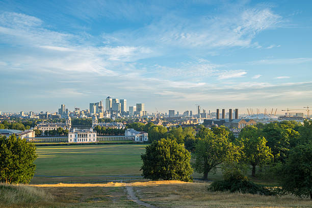 Greenwich sunrise Looking over London from Greenwich at sunrise. greenwich london stock pictures, royalty-free photos & images