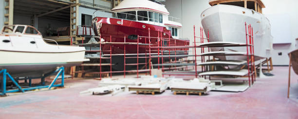 istock Shipyard. Yacht Manufacturing 485489446