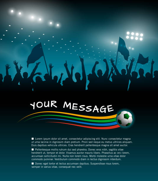 кубок мира приглашение - international team soccer illustrations stock illustrations
