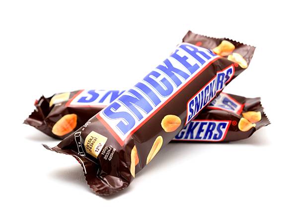 Snickers candy bar stock photo